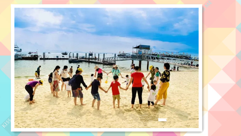 BBunion国际早教惠东中心活动花絮：海边亲子游